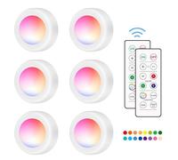 6 pz / set 16 colori RGB LED luce notturna stroboscopica atmosfera luce pat luce