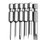 6 pz/set 50mm 2.0-6.0mm piatto per testa intaglio punta cacciaviti punte cacciavite trapano lungo per set doppia estremità estensione set stella doppia estremità
