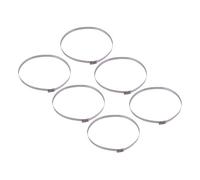 6 pz/set 8 pollici Condotto Regolabile Morsetto di Fissaggio del Tubo Flessibile Ingranaggio a vite senza fine Clip In Acciaio Inox Adatto for Tubi Auto 194-220mm Argento