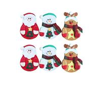 6 Pz/set Bella Carino Ornamento di Natale Cucina Stoviglie Holder Cena Posate Borsa Per La Casa Decorazioni Della Tavola Nuovo Rilasci
