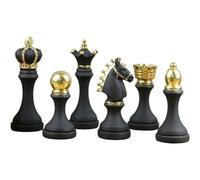 6 Pz/Set Pezzi degli Scacchi Giochi Tavolo Ornamenti Figurine di Scacchi Internazionali Semplici Scacchi Figurine in Resina Retro Office Home Decor