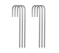 6 pz/set Zincato A Terra Pali Ancore In Acciaio Inox Giardino Pali J Gancio Disegni Per Tende Trampolini Forniture Esterne