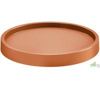 6 PZ SOTTOVASI CON ROTELLE ROTONDI PLASTICA COTTO VASI ESTERNO Ø36xH5 CM ROLLER