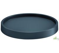 6 PZ SOTTOVASI CON ROTELLE ROTONDI PLASTICA NERO VASI ESTERNO Ø36xH5 CM ROLLER