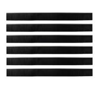6 pz Spazzole per Porte Autoadesive 100 cm Lega Alluminio Paraspifferi | Design moderno, accento nero, installazione senza attrezzi, blocco rumori e polvere, facile manutenzione