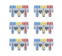 6 Pz Spingono nel Connettore del Filo della Leva 32a 3 in 12 per Fili Flessibili Solidi, Semplice Usare, Ampia Applicazione, Design Riutilizzabile con Connettore