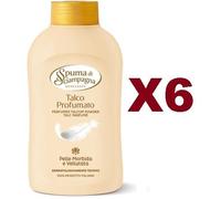 6 PZ SPUMA DI SCIAMPAGNA TALCO PROFUMATO 100% NATURALE 200GR PELLE MORBIDA
