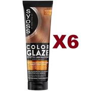 6 PZ SYOSS COLOR GLAZE CON EFFETTO LAMINAZIONE ROSSO RAMATO 130ML PROFESSIONAL
