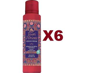 6 PZ TESORI D'ORIENTE PERSIAN DREAM DEODORANTE SPRAY MELOGRANO E TE' ROSSO 150ML