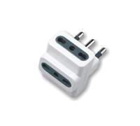 12 Pz V-TAC Adattatore tripla con 3 Prese 10/16A 2P+T Bipasso e Spina 16A 2P+T