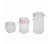 6 pz vaso di vetro ermetico 1000 ml per alimenti contenitore barattolo vasetto