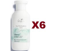 6 PZ WELLA PROFESSIONALS NUTRICURLS WAVES SHAMPOO X CAPELLI MOSSI ONDULATI 250ML