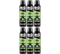 6 PZ x SAUBER MEN DEODRY FRESCO E ASCIUTTO DEODORANTE SPRAY ATTIVI RINFRESCANTI