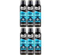6 PZ x SAUBER MEN DEODRY PELLI SENSIBILI DEODORANTE SPRAY ATTIVI EMOLLIENTI