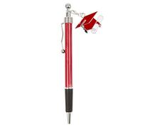 6 PZ ZAMA PENNA LAUREA CON TOCCO ROSSO H.14,5 CM BOMBONIERA DECORAZIONE IDEA REGALO