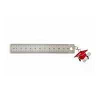 6 pz zama righello laurea con tocco rosso h.14 cm bomboniera decorazione idea re