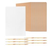 6 quaderni A5 vuoti, quaderno a righe da 36 fogli, appunti, piccolo quaderno A5, quaderno a righe con 6 matite 12 Pezzi Copertina Kraft Quaderno con 30 Fogli/60 Pagine, Taccuini per Ufficio e Scuola