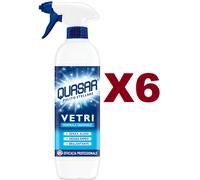 6 QUASAR VETRI DETERGENTE FORMULA ORIGINALE SPRAY 580ML EFFICACIA PROFESSIONALE