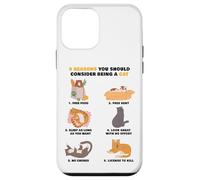 6 Reasons You Should Consider Being a Cat - Cute Cartoon Custodia per iPhone 12 mini