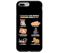 6 Reasons You Should Consider Being a Cat - Cute Cartoon Custodia per iPhone 7 Plus/8 Plus