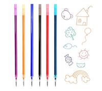 6 Refill per Penna Gel Cancellabile,compatibili con Legami,Altezza 13 cm,Inchiostro Termosensibile, Punta 0,7 mm,Per la scuola e la vita di tutti i giorni(Multicolore)