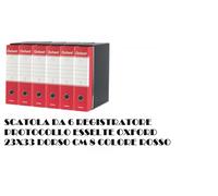 Registratore con custodia Esselte G85 Oxford protocollo 29,5x35 cm - dorso 8 cm rosso - 390785160