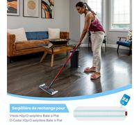 6 ricariche per Vileda / O-Cedar Scopa a piatto H2PrO, panno di ricambio per scopa in microfibra, mocio durevole per tutti i pavimenti duri, elimina facilmente le macchie ostinate