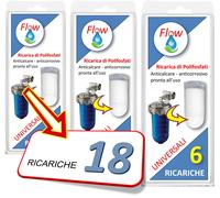 6 → RICARICHE POLIFOSFATO Universali - Cartucce per Dosatori Anticalcare Acqua