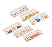 6 Righello Da Lettura Righello Da In Legno Per Bambini Che Leggono Misurazioni In Classe Aiuti Per L'apprendimento Segnalibri In Legno