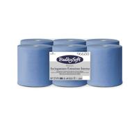 6 ROTOLI 108 MT BLU ESTRAZIONE CENTRALE 450 STRAPPI DOPPIO VELO ASCIUGATUTTO