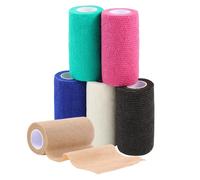 6 Rotoli Benda Elastica Coesiva 10Cm X4.5M, Bendaggio Adesiva Coesiva Nastro Ben