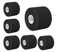 6 Rotoli Benda Elastica Coesiva Bendaggio, Elastica Garza Autoadesiva Bende Sport Nastro Salvapelle per le Dita, Mani, Piedi Adesiva Fasciatura 2.5cm x 4.5m (nero)