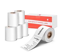 6 rotoli di adesivi per stampanti Phomemo M110/M120 da 50 x 80mm, etichette termiche autoadesive per Phomemo M110/M120/M220/M200, per indirizzi, etichette abbigliamento, ecc