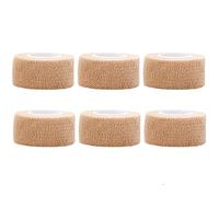 6 rotoli di benda autoadesiva, 2,5 cm x 4,5 m No Wonven Atletico Elastico Atletico Benda Coesiva per la protezione dei piedi del polso sport (marrone chiaro)