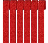 6 rotoli di carta crespa rossa, nastro crespa arcobaleno sfondo stelle stelle filanti carta Rainbow Crepe Paper Crepe per feste decorazioni e lavori manuali