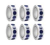 6 rotoli di etichette adesive a pois per l'organizzazione di classe, codifica inventario, scatola di immagazzinaggio e marcatura di file adesivo a pois rossi etichetta rotonda circolare per codifica a