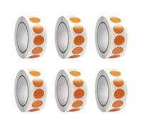 6 rotoli di etichette adesive a pois per l'organizzazione di classe, codifica inventario, scatola di immagazzinaggio e marcatura di file adesivo a pois rossi etichetta rotonda circolare per codifica a