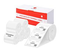 6 Rotoli Di Etichette Phomemo M120/M110, 1,18" X 0,78" (30 X 20 Mm) Carta Termica Per Etichette Per La Stampante Di Etichette Phomemo M120/M110/M200/M220, Carta Termica Bianca Per Codici A Barre