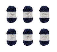 6 rotoli di filato di cotone per uncinetto, 100 g/3,5 oz per rotolo, morbido filato per bambini, per lavori a maglia, coperte, maglioni