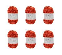 6 rotoli di filato morbido per uncinetto, 100 g/3,5 oz per rotolo di filato per coperte per bambini per lavori a maglia per uncinetto forniture per progetti di lavoro a maglia