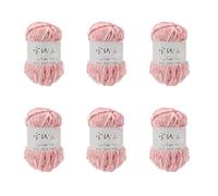 6 rotoli di filato morbido per uncinetto, 100 g/3,5 oz per rotolo di filato per coperte per bambini per lavori a maglia per uncinetto forniture per progetti di lavoro a maglia