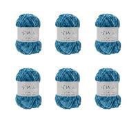 6 rotoli di filato morbido per uncinetto, 100 g/3,5 oz per rotolo di filato per coperte per bambini per lavori a maglia per uncinetto forniture per progetti di lavoro a maglia