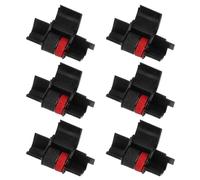 6 rotoli di inchiostro IR40T, colore nero, rosso, per calcolatrici, per calcolatrice e registratori di cassa, compatibile con IR40T IR40, adatto per macchina di calcolo Canon Casio Sharp