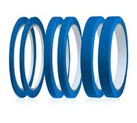 6 rotoli di nastro adesivo blu, per pittori, nastro coprente per artisti, 3 mm/7 mm/12 mm di larghezza x 20 m scrivibile, nastro coprente per auto, nastro adesivo di alta qualità per dipingere e