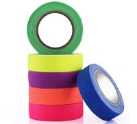6 rotoli di nastro adesivo colorato fluorescente, 20 mm x 5 m, striscia luminosa autoadesiva, impermeabile, nastro luminoso al neon, nastro segnalatore per scale, pareti e palcoscenici
