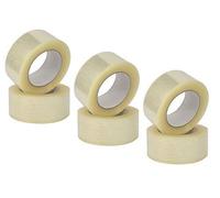 AntDau71® - Nastro adesivo da imballaggio trasparente, per pacchi, trasloco e spedizioni. Confezione da 6 rotoli 50 mm x 132 mt