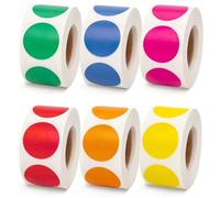 6 rotoli di punti adesivi colorati, 3000 adesivi, adesivi colorati, 6 colori, piccole etichette per regali, fai da te, marcatura, categorizzazione, agenda settimanale