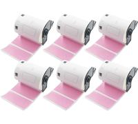 6 Rotoli DK-11240 Etichette rosa Compatibile con Brother, 102mm x 51mm rotolo
