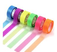6 Rotoli Nastro Evidenziatore Rimovibile con Bordi Seghettati 1,8cm x 10m Nastro Colorato Trasparente Evidenziatori Fluorescenti Classe Ufficio Forniture per Studenti Insegnanti Marcatura Appunti