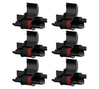 6 rulli di inchiostro IR-40T nero/rosso, in ABS POM, compatibili con calcolatrice Sharp, Casio, Canon, adatto per EL-1750V, EL-1801V, FR-2650, HR-150TM, MP120-MG, CP13, MP-12D, MP-120